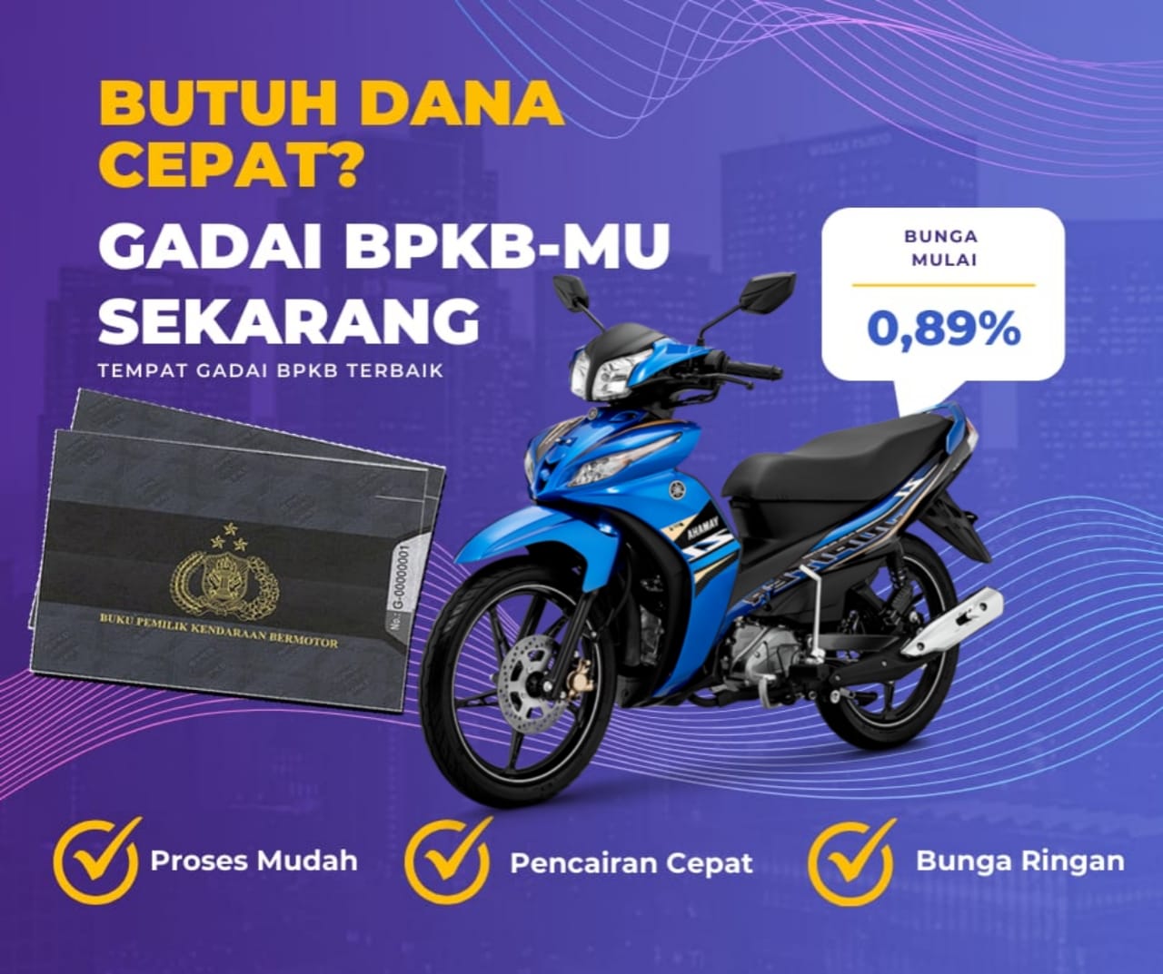 Pinjaman Dana Jaminan Bpkb Motor Yamaha Jupiter Z Cw Dapat Pinjaman Berapa? Seperti Ini Simulasinya